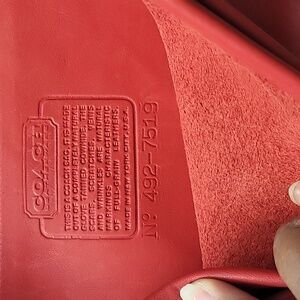 Coach Bold Red Leather Handbag